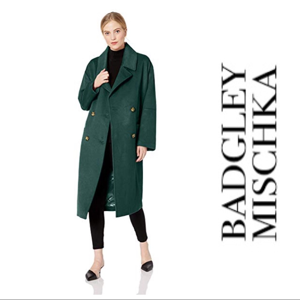 ⭐️NWT⭐️ Badgley Mischka double breasted wool coat